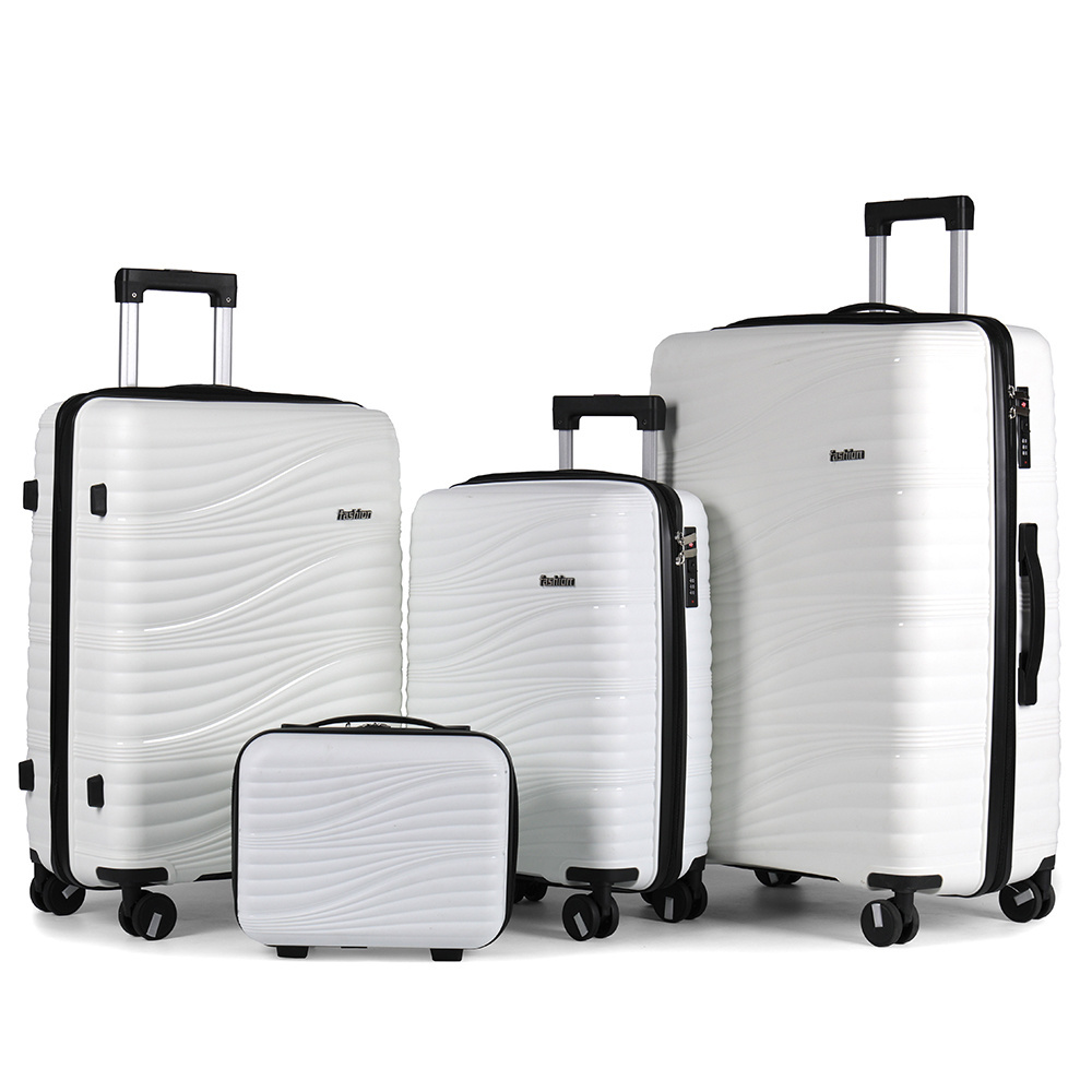 Hot sale Cheaper 100 %  PP luggage sets Long trip suitcase 4 pcs trolley luggage case for sale