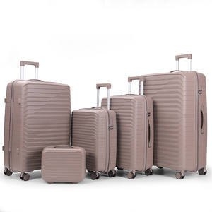 new patternTrolley Bags Hot Selling 14 20 24 28 30 Inch Valise Carry On Suitcase Case PP Luggage Sets