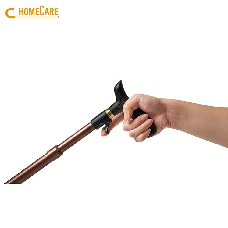 Heavy duty aluminum alloy push-button walking cane stick