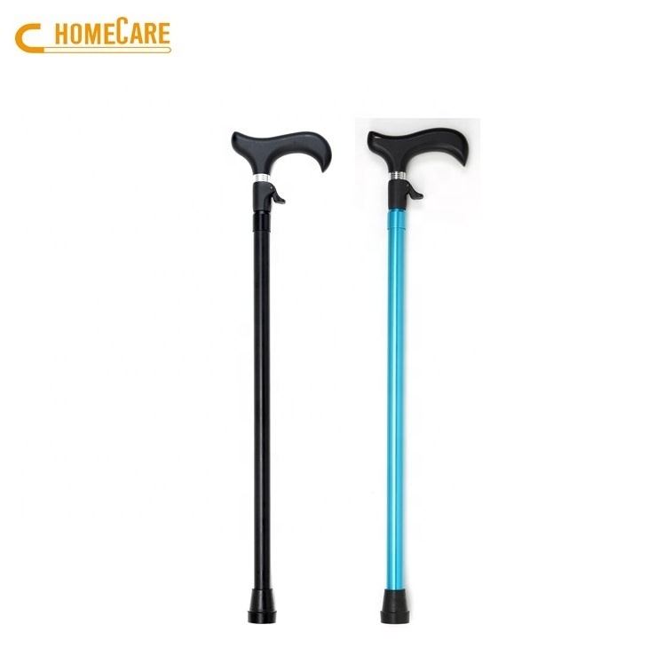 OEM aluminum elderly 1 push-button cane walking stick