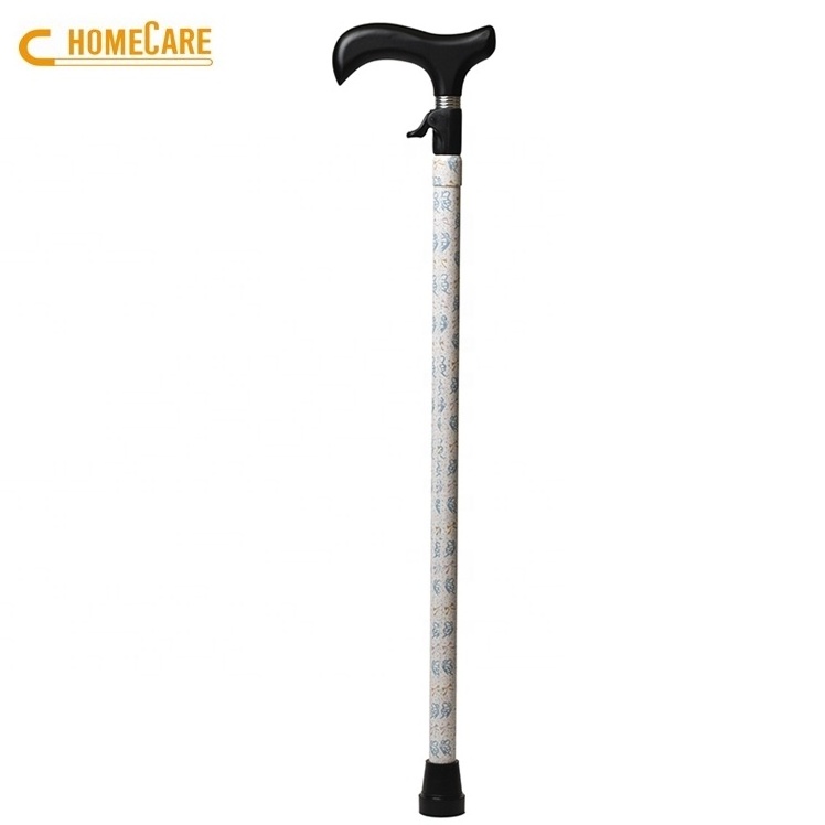 Professional manufacturing wooden handle height ajustable walking stick