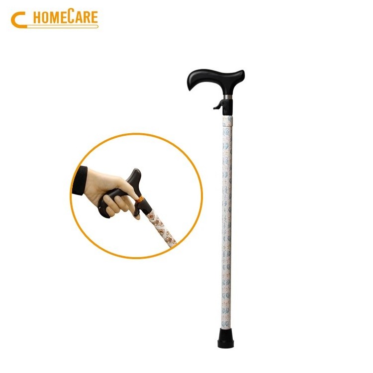 Heavy duty aluminum alloy push-button walking cane stick