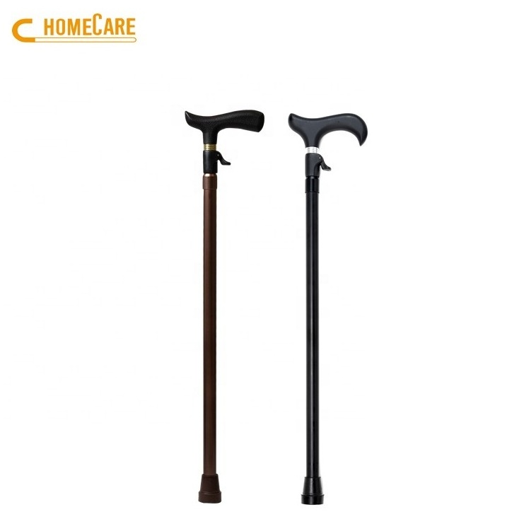 OEM aluminum elderly 1 push-button cane walking stick