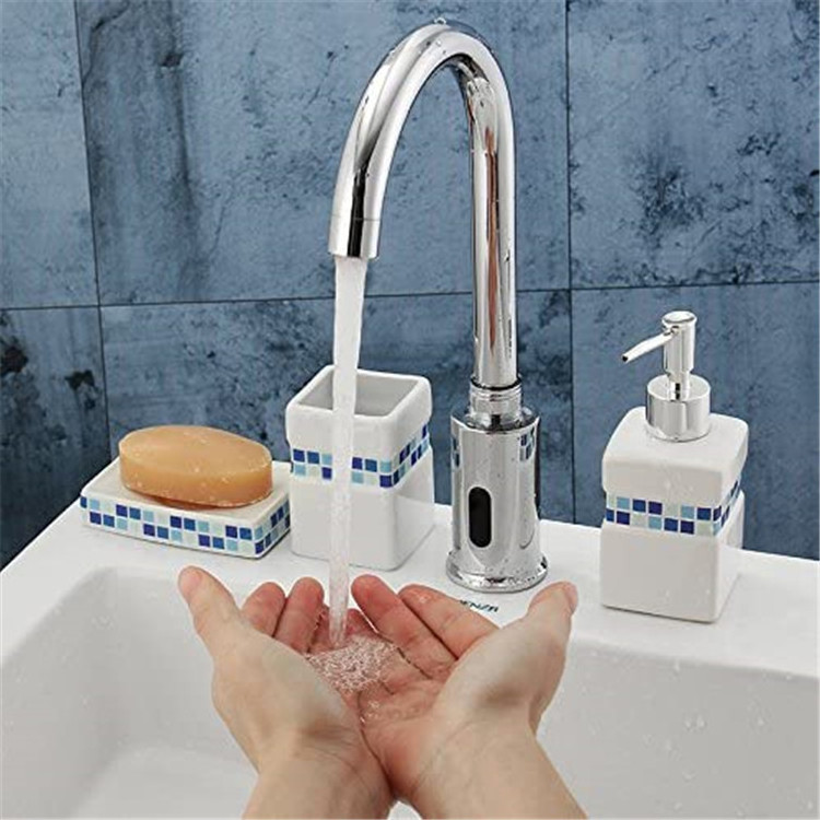 Automatic Infrared Sensor Smart Hot Cold   Water Touchless Bathroom Sink Mixer Faucet Water Tap for Kitchen Bathroom