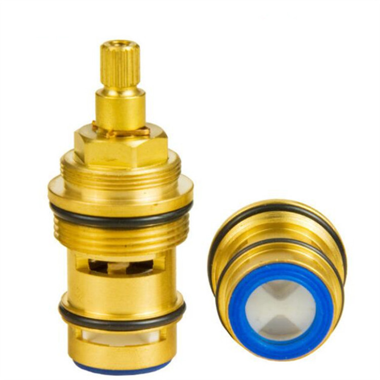 1/4 Turn Brass Ceramic Disc Cartridge Faucet Bathroom Valve Core