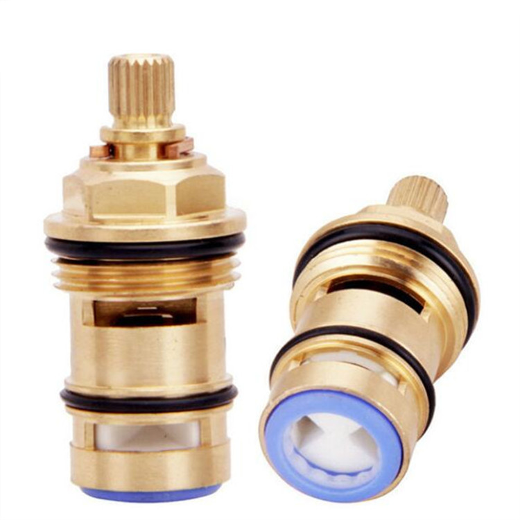 1/4 Turn Brass Ceramic Disc Cartridge Faucet Bathroom Valve Core