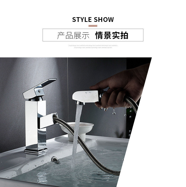 Moden Faucet bathroom brass faucet Pull Out Sprayer