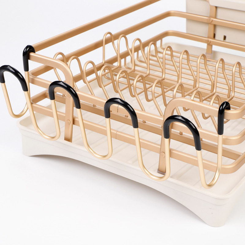 Aluminium Dish Drying Rack,  Dish Racks for Kitchen Counter, Dish Rack with Drainboard