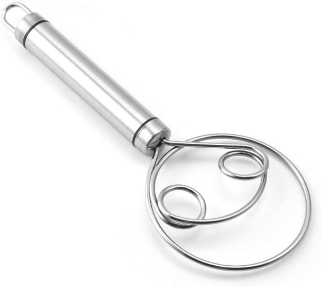 Danish Dough Whisk Stainless Steel Bread Whisk and Dough Scraper Dough Mixer