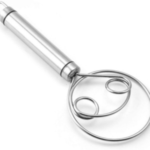 Danish Dough Whisk Stainless Steel Bread Whisk and Dough Scraper Dough Mixer