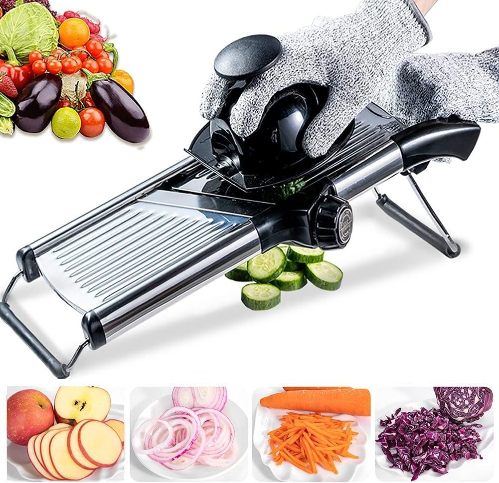 Mandoline Slicer for Kitchen Stainless Steel Vegetable Slicer Adjustable Vegetable Slicer-HD24836-L