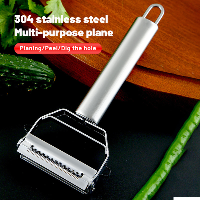 Ultra Sharp Vegetable Peeler Stainless Steel 2 in 1 Julienne Vegetable Peeler Perfect for Carrot Potato Cucumber Gadget