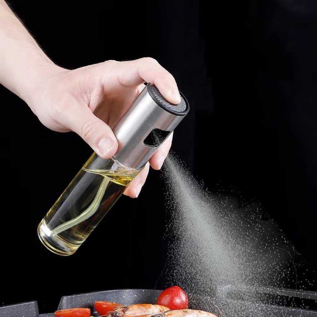 High quality stainless steel olive oil spray glass oil dispenser for kitchen cooking