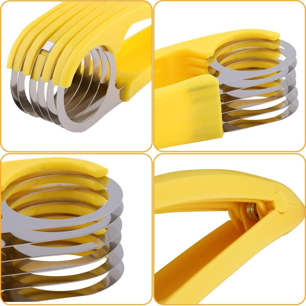 Banana Cutter Slicer Stainless Steel Fruit and Vegetable Salad Peeler For Banana Hotdog Strawberry Cucumber