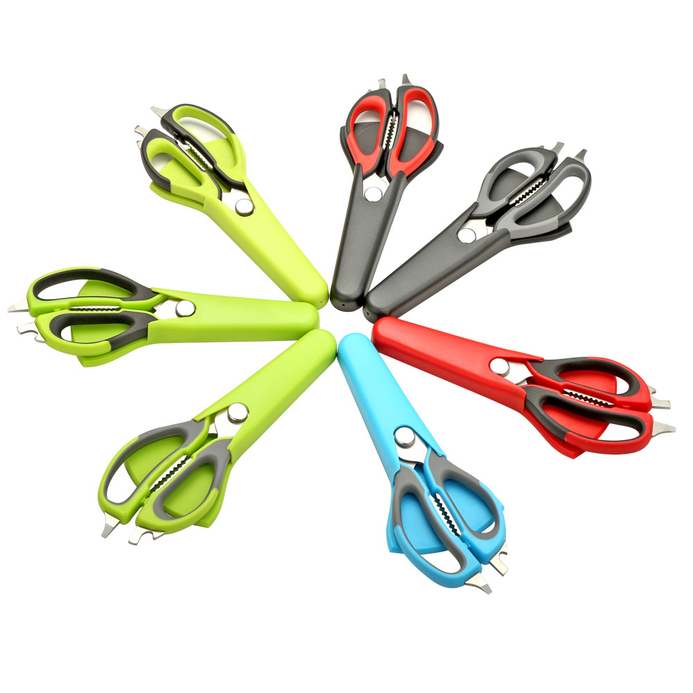 Multi Purpose Stainless Steel Kitchen Scissors and Poultry Shears Heavy Duty With Magnetic Cover