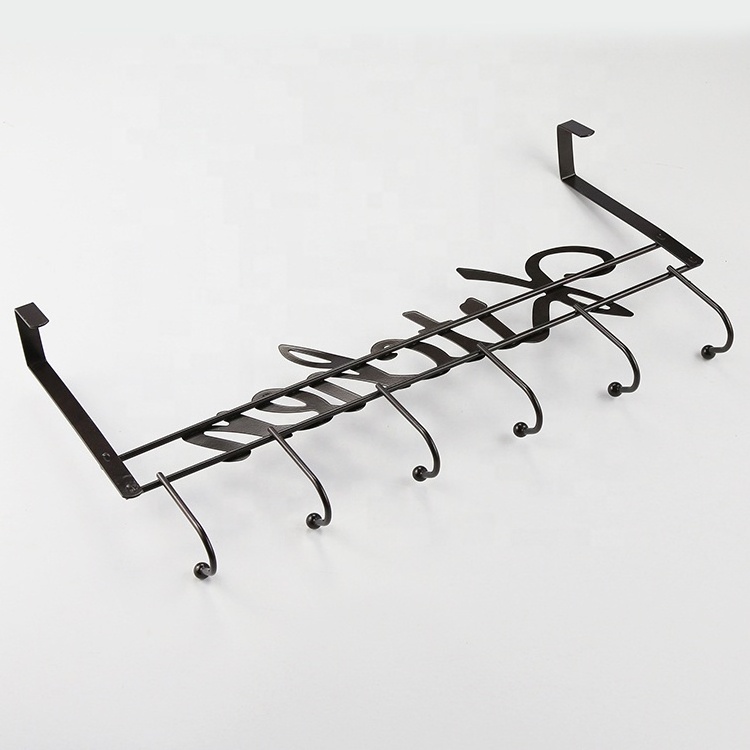 Steel Ball Over The Door Hook Rack for Coats, Hats, Robes, Towels, Bedroom, Closet, and Bathroom