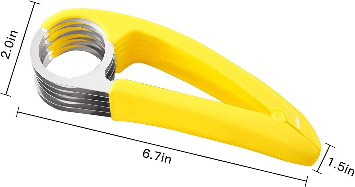 Banana Cutter Slicer Stainless Steel Fruit and Vegetable Salad Peeler For Banana Hotdog Strawberry Cucumber