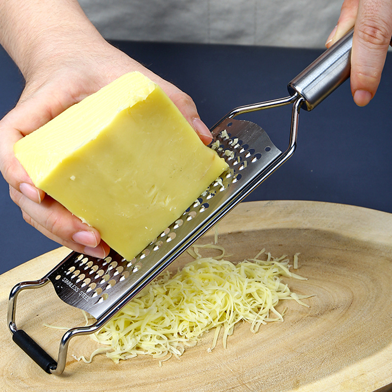 Professional Sharp Stainless Steel Extra Wide Blade Lemon Zester Grater Ginger Garlic Parmesan Cheese Grater with Handle