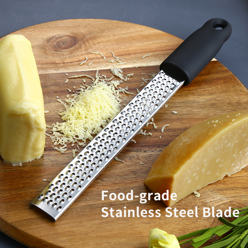 Citrus Zester and Cheese Grater  Premium Non-Slip Grip Handle Dishwasher Safe Lemon Zester  Chocolate Ginger Grater