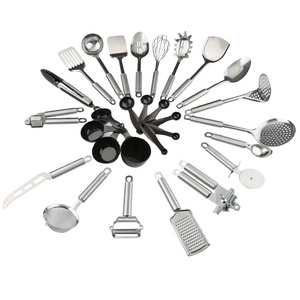 29 Pieces Stainless Steel Kitchen Cooking Utensils Set Cookware Gadgets including plastic Measuring Cups and Spoons