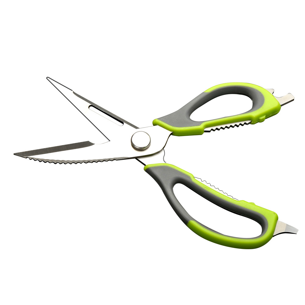 Multi Purpose Stainless Steel Kitchen Scissors and Poultry Shears Heavy Duty With Magnetic Cover