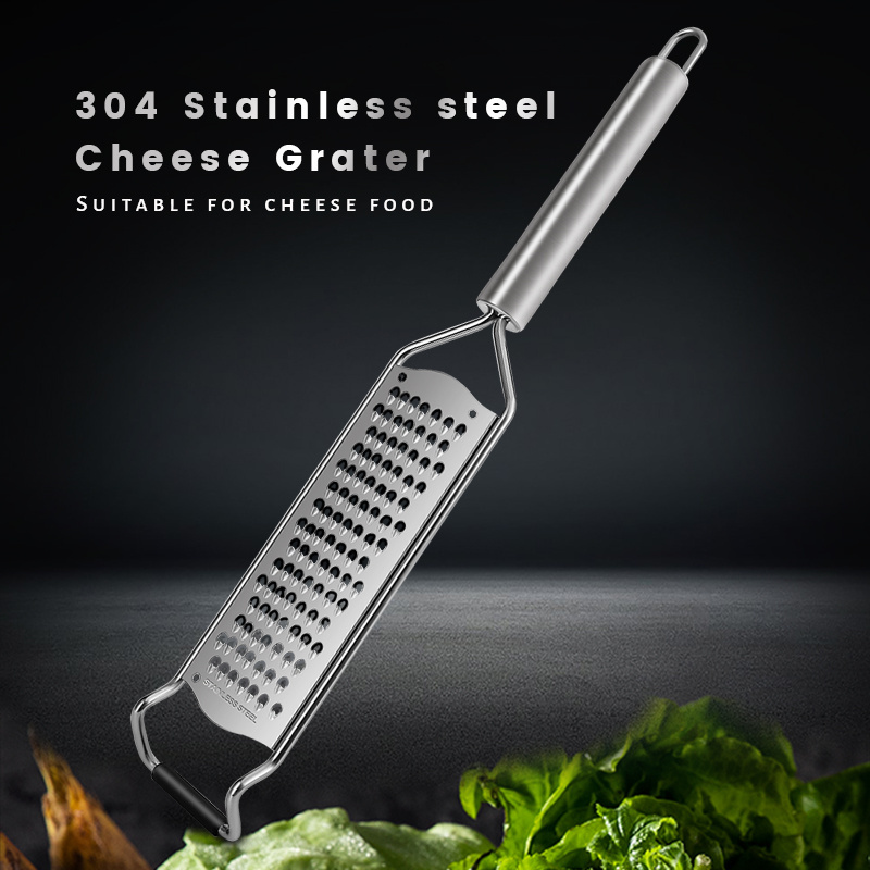 Professional Sharp Stainless Steel Extra Wide Blade Lemon Zester Grater Ginger Garlic Parmesan Cheese Grater with Handle