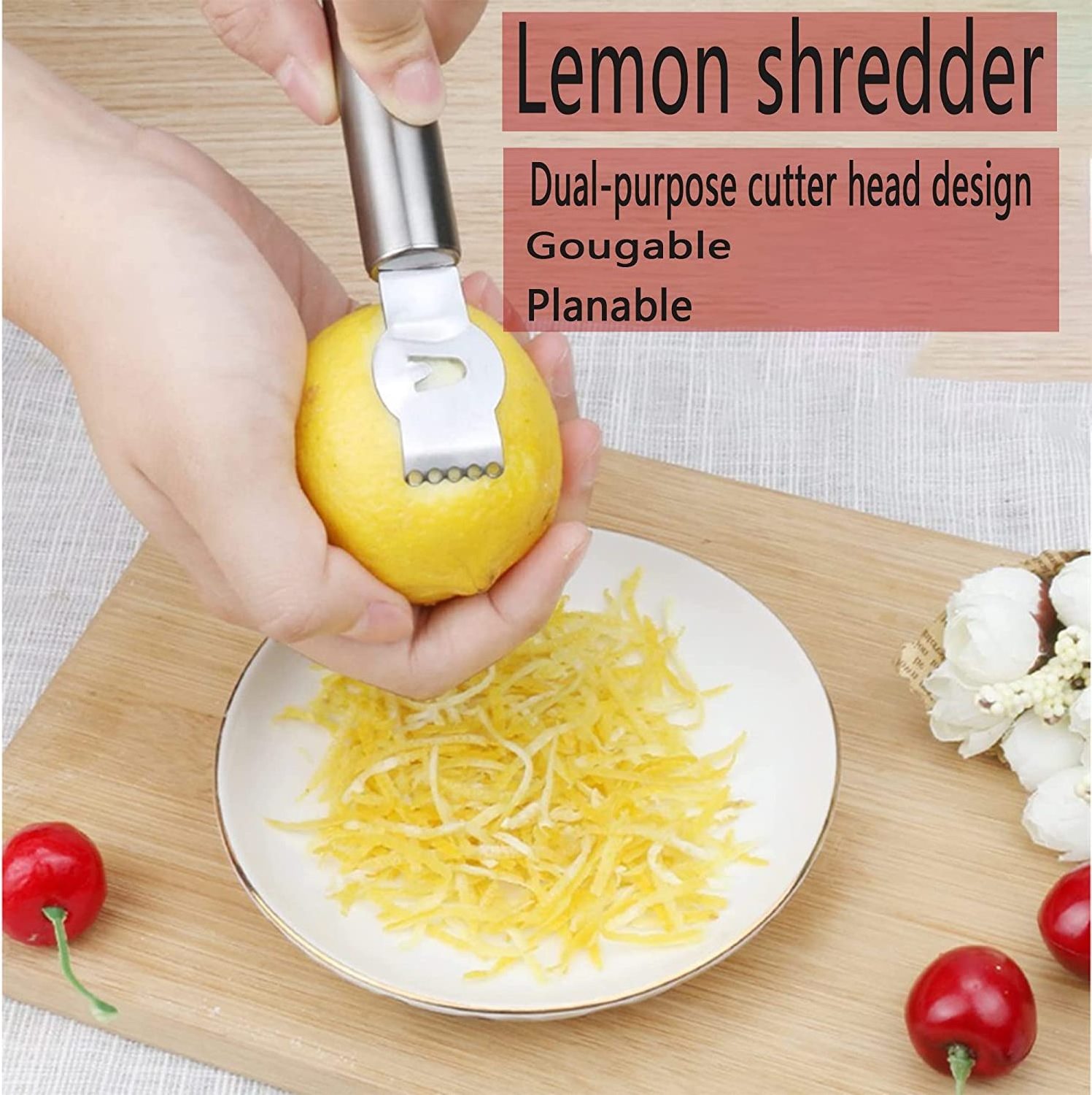 Kitchen Garlic Grater Hand Multi-Function Mini Potato Peeler Stainless Steel Citrus Lemon Grater