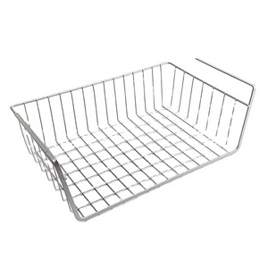 Undershelf Basket Hanging Metal Wire Storage Basket for Kitchen Office Pantry Bathroom Cabinet Black