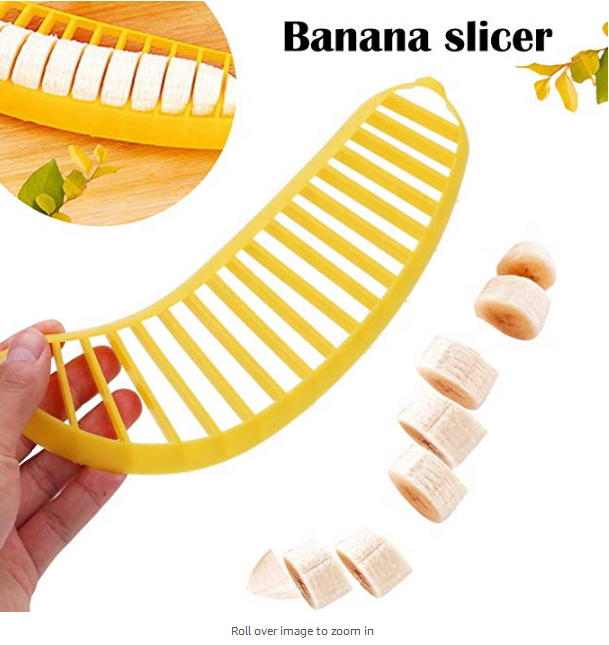 Banana Slicer, Practical Kitchen Tool, Plastic Salad Fruit Peeler Cutter Chopper