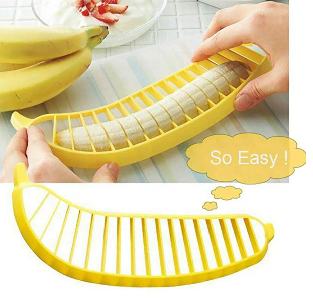 Banana Slicer, Practical Kitchen Tool, Plastic Salad Fruit Peeler Cutter Chopper