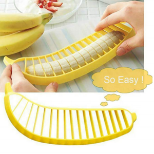 Banana Slicer, Practical Kitchen Tool, Plastic Salad Fruit Peeler Cutter Chopper