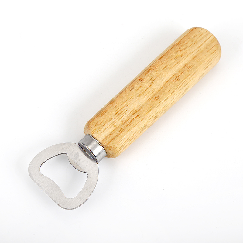 Wood Handheld Heavy Duty Stainless Steel Bottle Opener Bartender Bottle Opener Cider Beer Bottle Openers with magnet