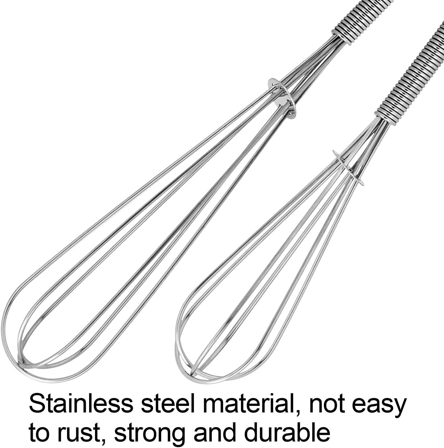 Kitchen Stainless Steel Baking Wire Whisk Mixer Mini Wire Whisks for Blending Whisking Beating and Stirring