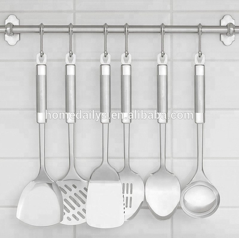 Stainless Steel Kitchen Utensil Set 29 Cooking Utensils Nonstick Kitchen Utensils Cookware Set with  Measuring Cups and Spoons