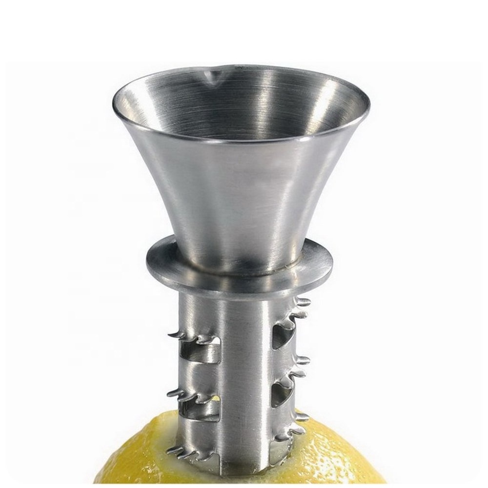 Manual Lemon Juicer Squeezer  18/8 Stainless Steel Hand Held Citrus Juicer and Lemon Pourer