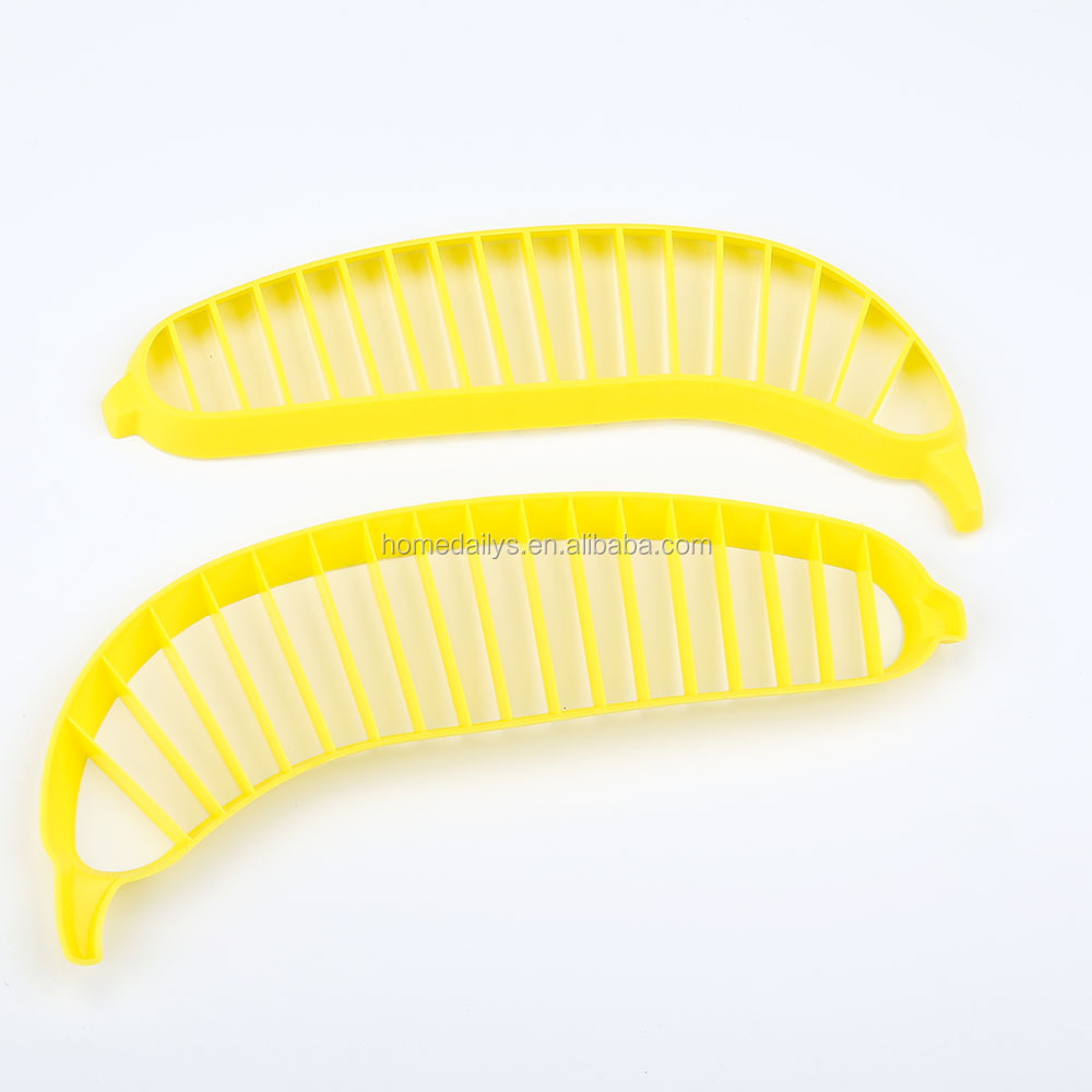 Banana Slicer, Practical Kitchen Tool, Plastic Salad Fruit Peeler Cutter Chopper