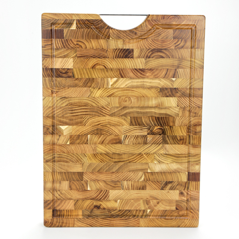 Teak Wood Cutting Board  Cured with Beeswax and Natural Oils  Extra Wood Moisturizer Included