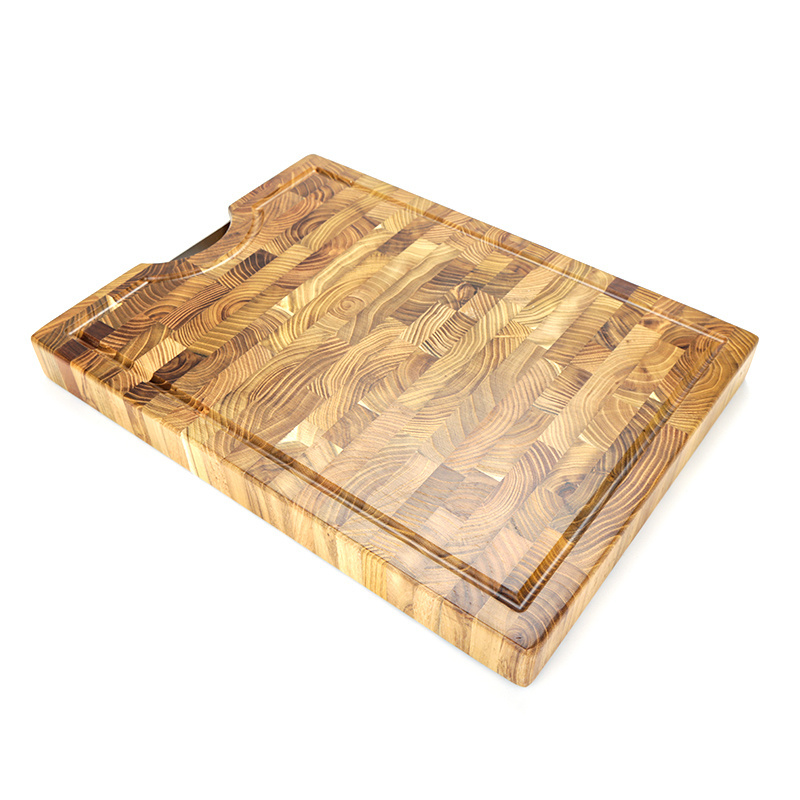 Teak Wood Cutting Board  Cured with Beeswax and Natural Oils  Extra Wood Moisturizer Included