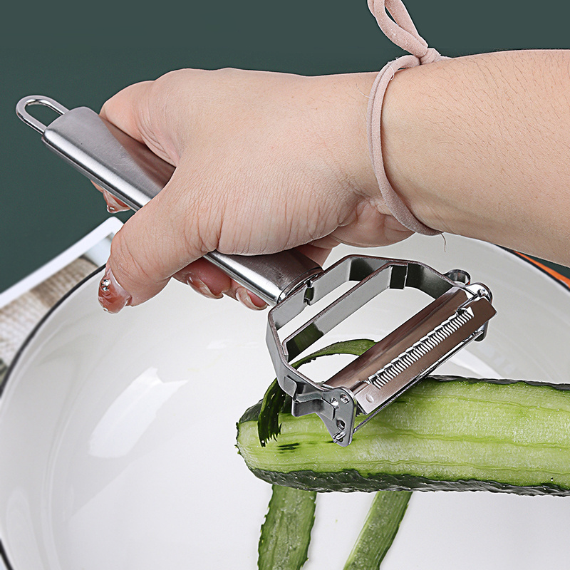 Hot Sale Multi-functional Double-Sided Blade Stainless Steel Peeler Carrots Potato Peeler Vegetables Manual Slicer