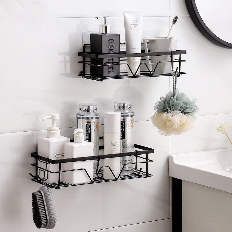 Stainless Steel 2 pack adhesive wall mounted rustproof bathroom hanging shower caddy 2 tier shelf