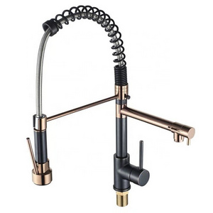 Luxury Rose Gold ORB Tap Watermark Pull Down Kitchen Faucet