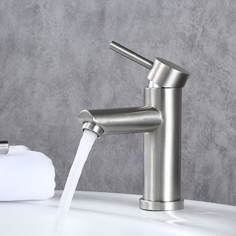 304 Stainless steel single handle taps single hole waterfall mixer sinks face bathroom wash basin sink faucet