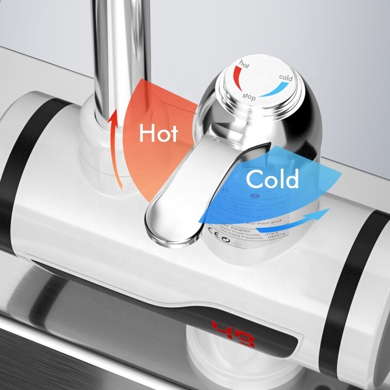 Fast Heat Electric hot Water tap Heater 3S Instant Kitchen Faucets with LED Digital Display