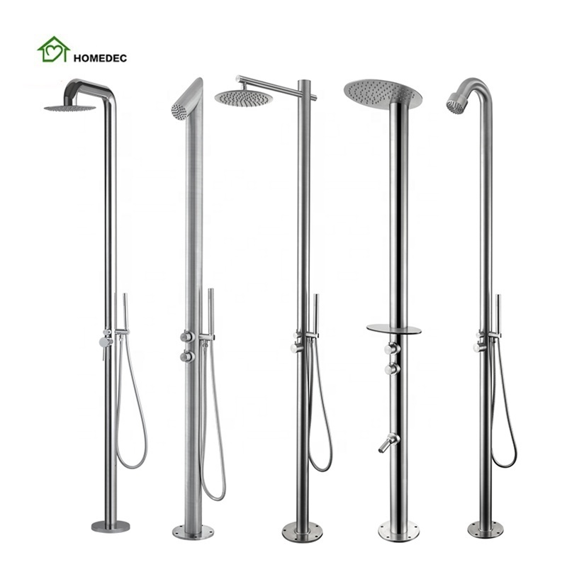 Outdoor Garden Chrome Stainless Steel tub Shower Faucets For Swimming Pool