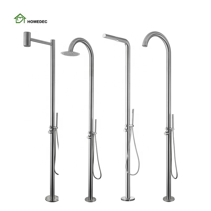 Outdoor Garden Chrome Stainless Steel tub Shower Faucets For Swimming Pool