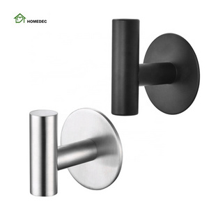 Hots sales 304 stainless steel Round Self Adhesive Hooks Hat Towel Robe Coat Stainless Steel Door wall Hooks Hanger