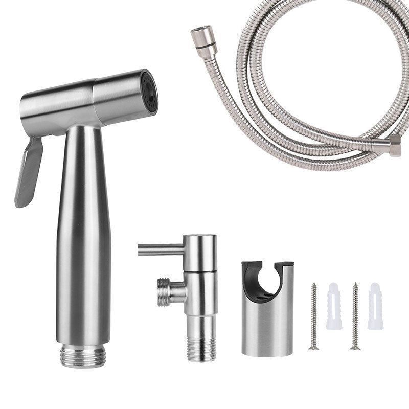 hot sales stainless steel shattaf bidet set toilet sprayer black with hose and holder