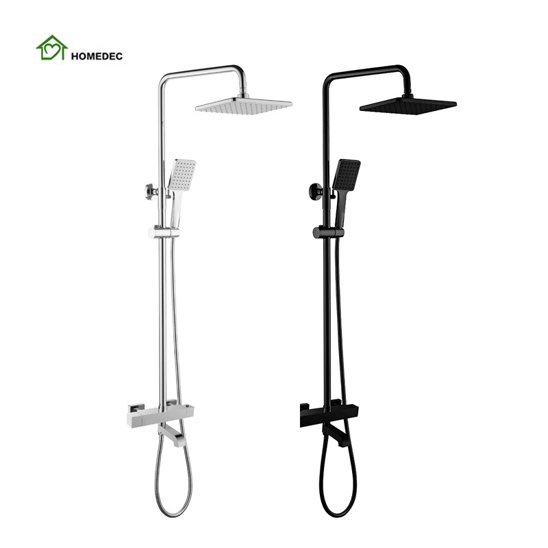 Modern Hot Cold Water wall Mounted brass Bathroom Bathtub Shower Mixer set bath & Shower Faucet