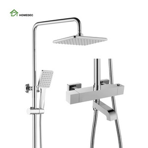 Modern Hot Cold Water wall Mounted brass Bathroom Bathtub Shower Mixer set bath & Shower Faucet