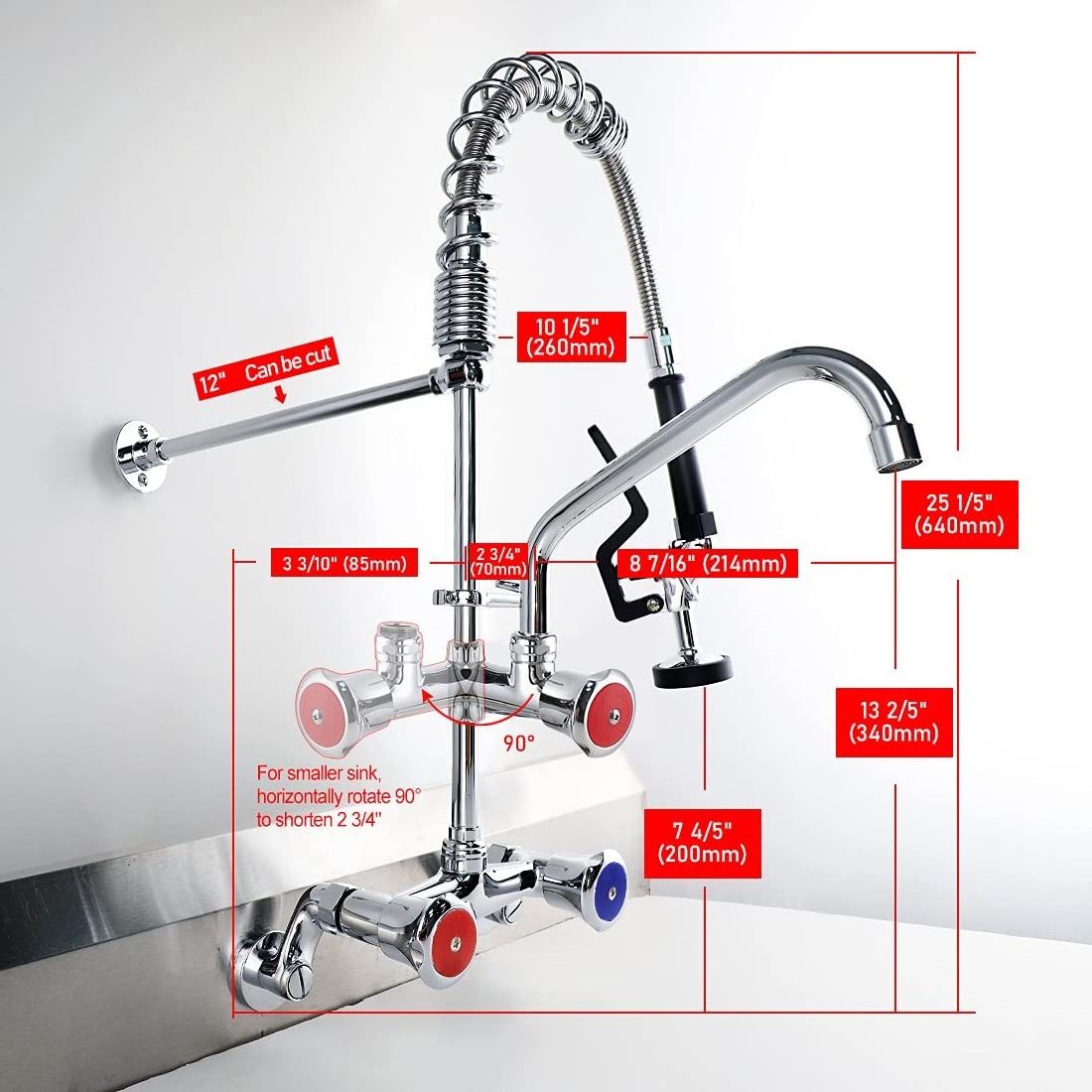 commercial restaurant pre-rinse kitchen tap pre rinse sink faucet